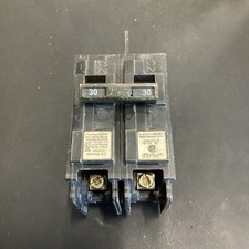 Siemens circuit breaker 30A BQ2B030H 120/240VAC 2 poles Used CHIPPED    
