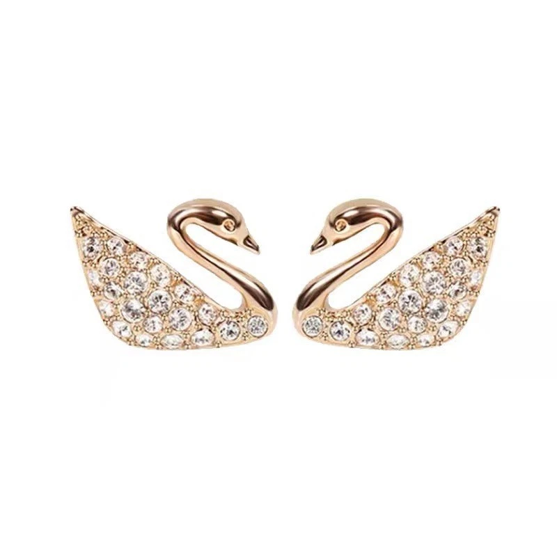 Swarovski Plantilla Latido Corazón Cisne Pendientes Elemento Femenino Cristal Inteligente Foto 4 de 4