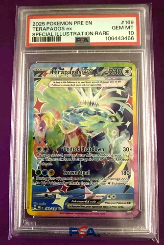 2025 Pokemon Prismatic Evolutions- Terapagos Ex 169/131 SIR  PSA 10  Gem Mint