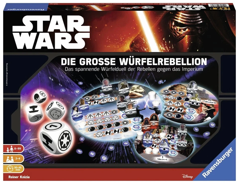 Ravensburger Star Wars Würfelrebellion Würfelspiel 2-4 Spieler