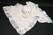 Aden Anais Elephant Lovey Pink OWL Security Blanket Musy Mate Blue Satin Trim