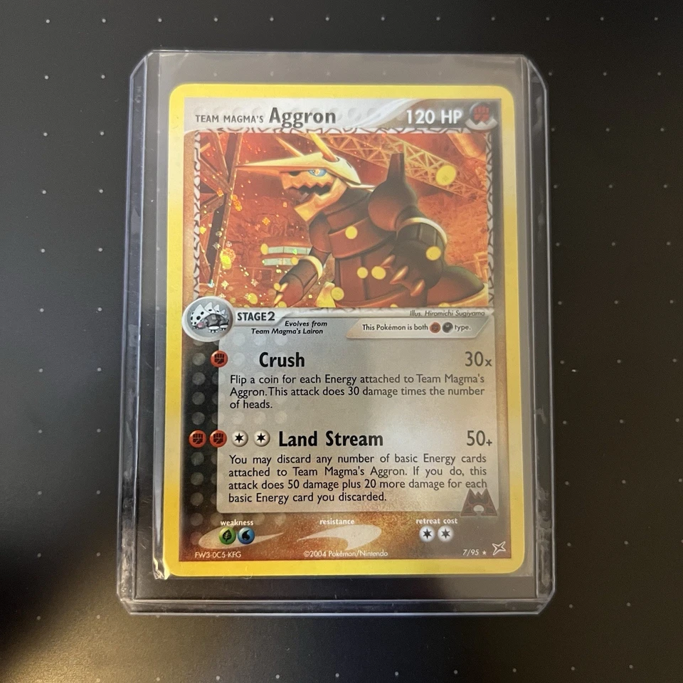 Pokemon Team Magma's Aggron Ex Team Magma vs. Team Aqua 7/95 Holo Near Mint+ - Image 3 of 3