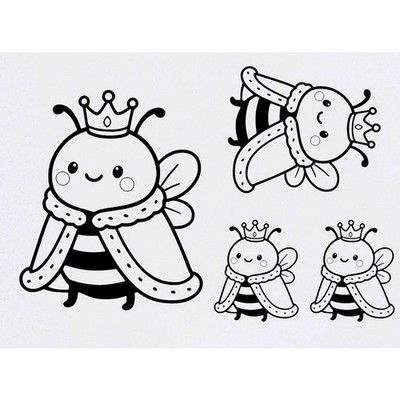 4 x ''Bienenkönigin'' Temporäre Tattoos / Transfers (TO00091502)
