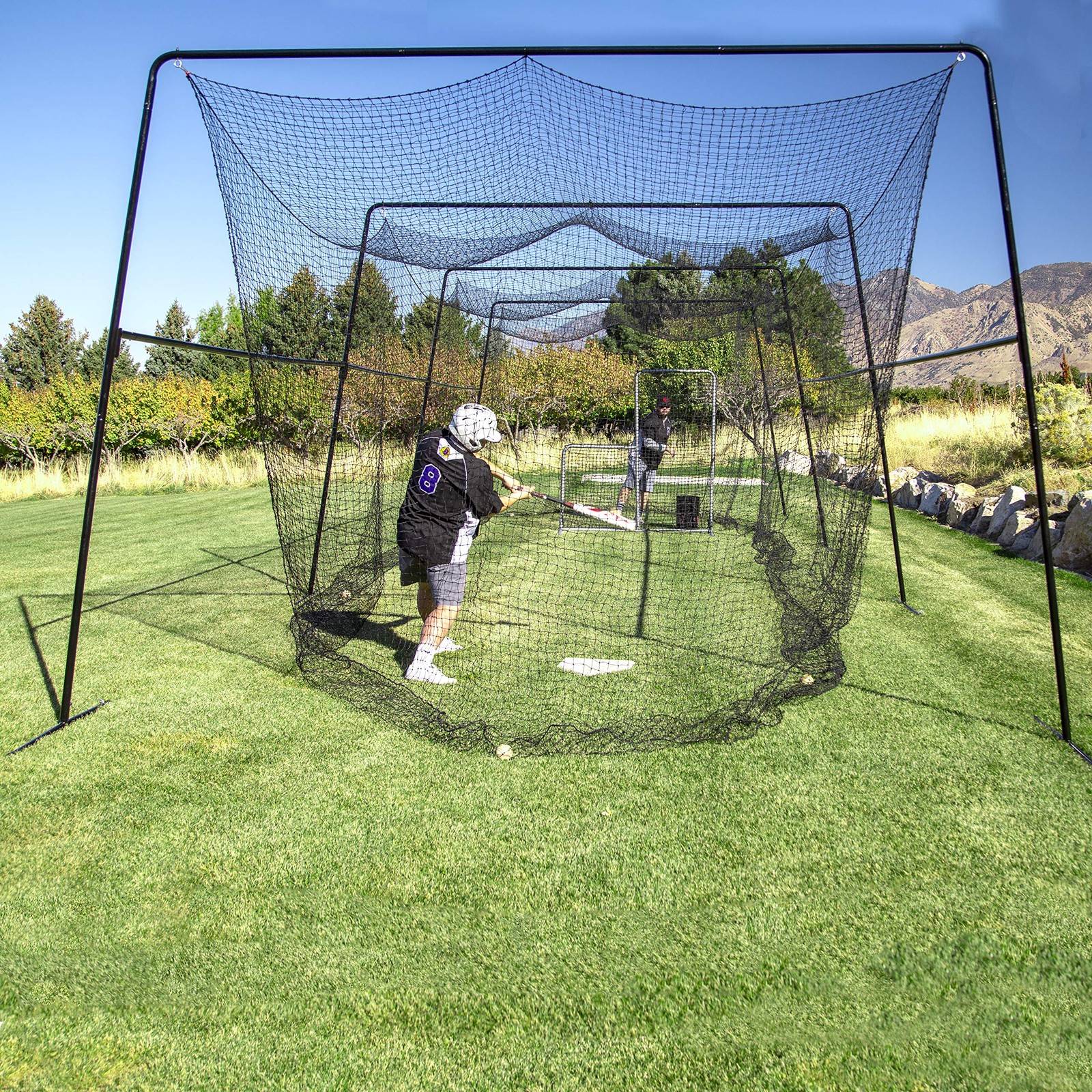 Baseball and Softball Pitching Screen | Batting Practice Equipment | 6ft Blac...