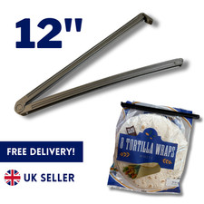 12" Large Wraps Food Bag Storage Clips Freezer Fridge Sealing Pegs Wrap Seal UK