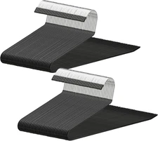 60 Pack Open Ended Pants Hangers, Metal Non Slip Trouser Hangers, anti Rust Chro