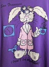 Vtg 80s San Francisco TShirt Sleep Dress Dont Do Mornings Reno Single Stitch USA