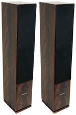 (2) Rockville RockTower 68D Dark Wood Home Audio Tower Speakers Passive 8 Ohm