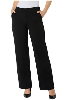 Jaclyn Smith Wide-Leg Pull-On Pant Black Beauty