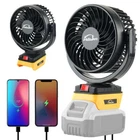 Portable Cordless Fan for Dewalt 20V Battery,With USB Charging for Camping