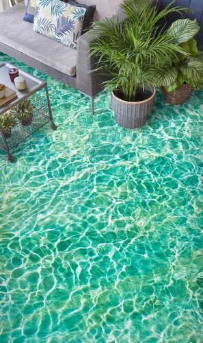 3D Green Water 15791NA Bodentapete Wandbilder Wanddruck 5D AJ TAPETE UK Fay - Bild 2 von 6
