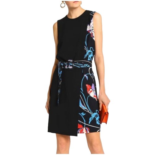 Robe Blanche Sans Manches Emilio Pucci Avec écharpe à Carreaux - Taille 46 Italie, Neuve Avec étiquettes