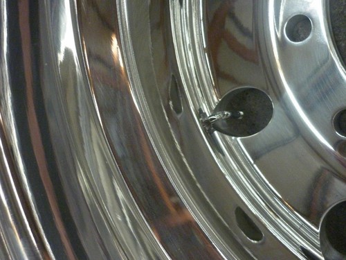 Rim Aluminium Polished 10 Stud 285mm PCD Steer "22.5x9" to suit Truck - Picture 6 of 7