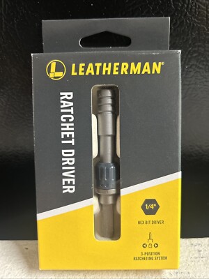 BRAND NEW IN BOX  Leatherman Ratchet Driver 1/4 Hex Bit Model 931030 Ships Now