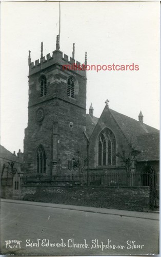 RP POSTCARD SAINT EDMUNDS CHURCH, SHIPSTON ON STOUR, NEAR STRATFORD WARWICKSHIRE - Foto 1 di 2