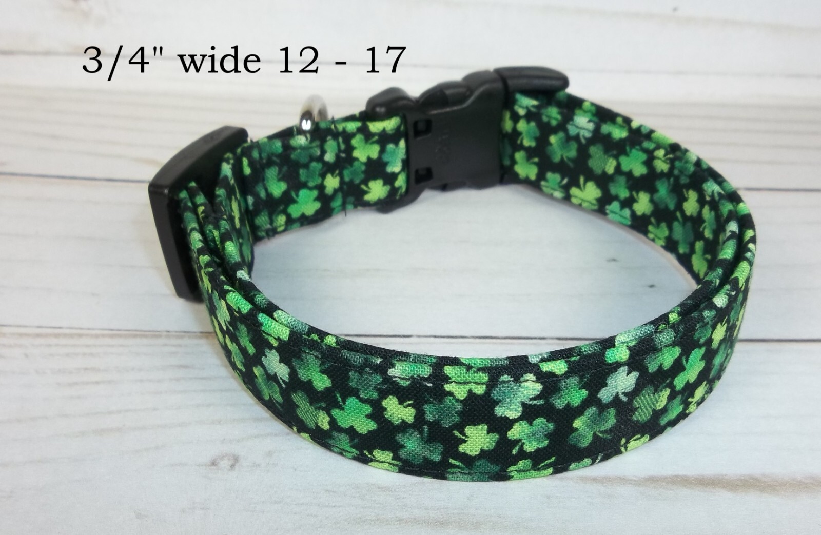 Handmade Green Black Shamrock Dog Collar for St. Patrick's Day – Boys & Girls