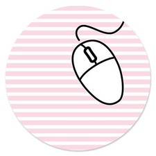 Mauspad mit Streifen I Ø 22 cm rund I Mousepad Standard-Größe, rutschfest dv_274