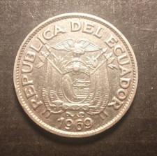 1969 Ecuador 20 Centavos Coin