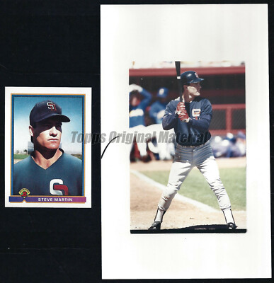 Steve Martin Padres 1991 Topps Bowman Original Extra Photo 5x8 Vault Archives