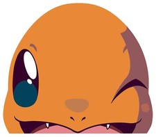 Charmander Peeking Window Vinyl Decal Anime Sticker Pokemon 6 Inches
