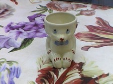 KEELE STREET POTTERY SCARCE TEDDY EGG CUP EARLY 1900's