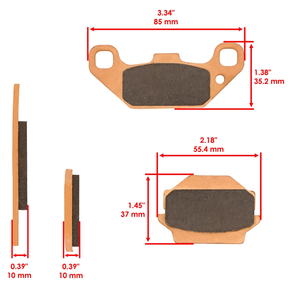 Pastillas de freno delanteras sinterizadas Caltric para Suzuki Quadracer 250 LT250R 1985-1992 Foto 2 de 4