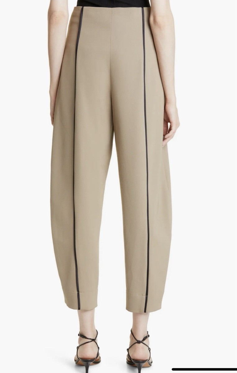 パンツ Ganni Twill Suit Pants Ganni-Curved Leg Stripe Twill Suiting Pants Women's/sz 32