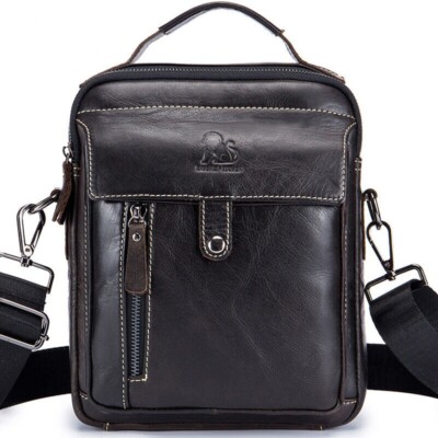100% Genuine Leather Men's Shoulder Bag 8