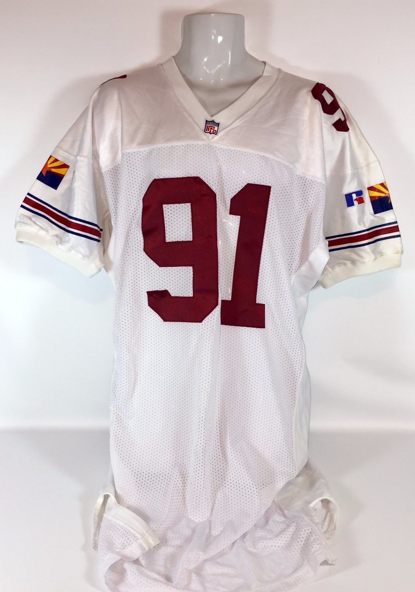 Phoenix Cardinals #91 Jersey White Vintage Russell Athletic Size