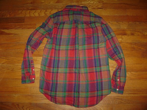 POLO RALPH LAUREN CHEMISE GARÇON HAUT MANCHES LONGUES taille 18 20 ventes exceptionnelles CHECKS BOUTONNÉ