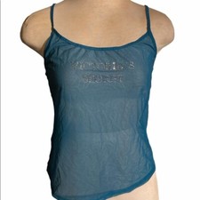 Victoria's Secret Teal Sheer Cami with Rhinestones