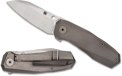 SPYDERCO Marcin Slysz's Techno 3, TITANIUM, CTS XHP Steel, Plain, 6.3'', C158TIP3