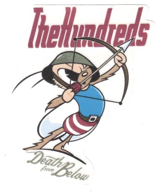 The Hundreds Streetwear Sticker Death from Below Bunt Transparent 9x13cm