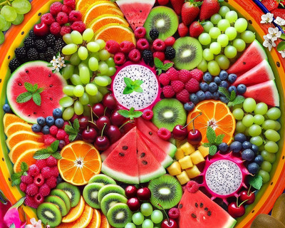 Springbok Fruit Platter 500 Piece Puzzle for Adults- Featuring a Dazzling Fruit 