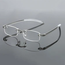 TR90 Ultralight Rimless grey Reading glasses +0.5 0.75 1.0 1.25 +1.5 1.75 to+4.0