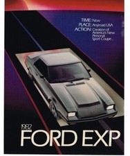 1982 Ford Exp 1981 Vintage Print Ad
