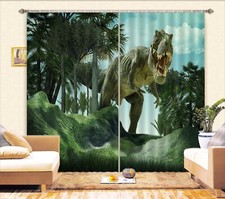 3D Tropical Dinosaur ZHUA2148 Photo Curtain Window Blockout Fabric Amy 2023