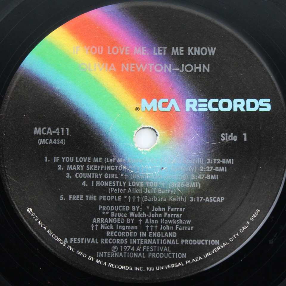 Vintage MCA Records If You Love Me Let Me Know Olivia NewtonJohn 1974
