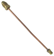 New 14" Copper Propane Gas Pigtail – POL x 1/4" Male NPT – LP Gas Tank Hose