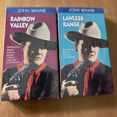 John Wayne Western VHS NEW Rainbow Valley & Lawless Range 1992