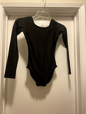 Theatricals Basic Black Long Sleeve Leotard Girl's Large