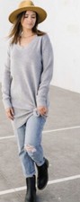 New Lumiere Heather Grey Sweater Dress Medium