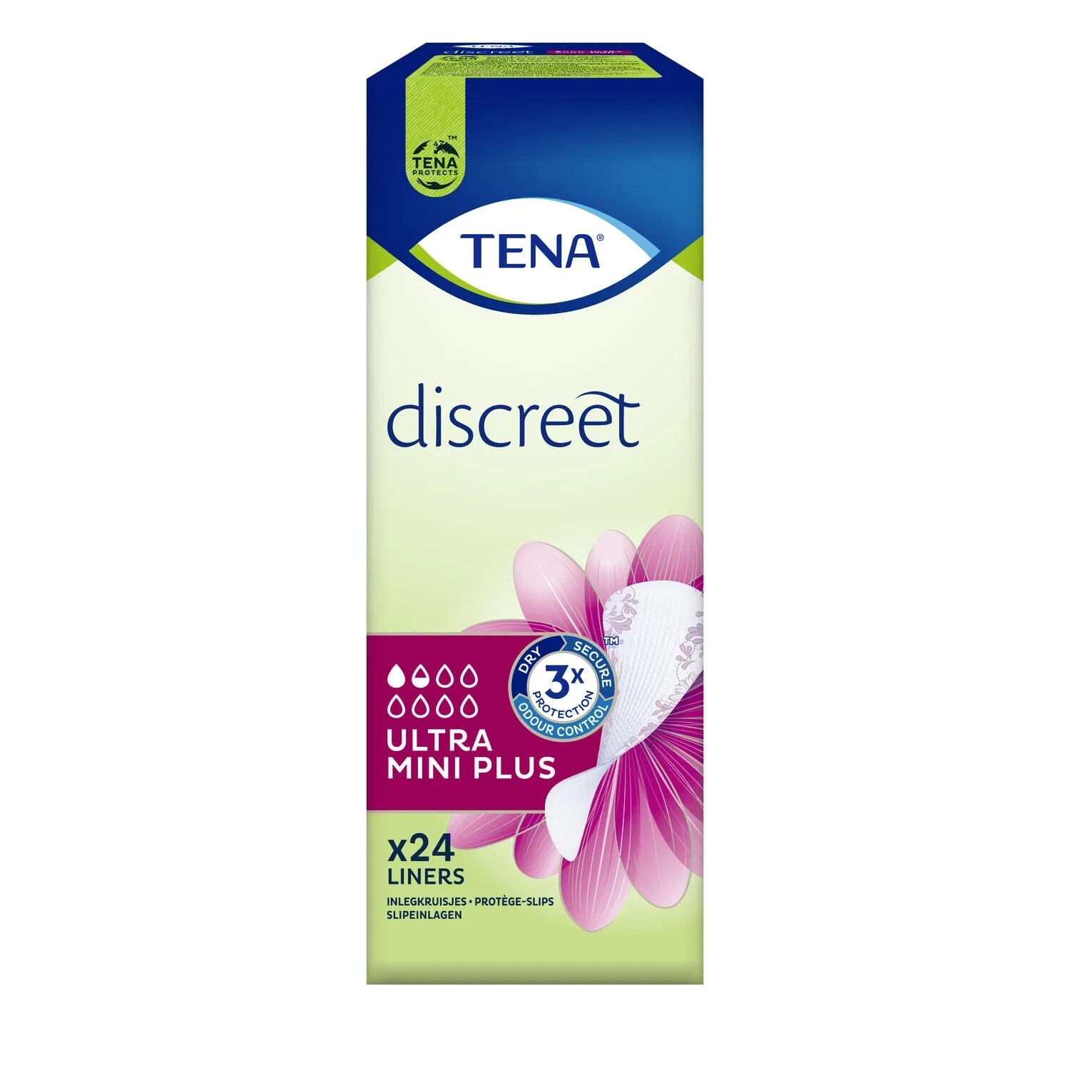 TENA Protège-slips Ultra Mini Plus pour rester active et sereine pendant le sport ou le travail