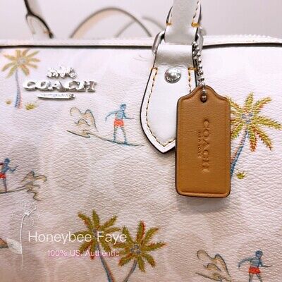 NWT Coach Rowan Satchel In Signature Canvas With Hula Print NWT Coach Rowan Satchel In Signature Canvas With Hula Print