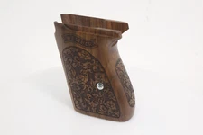 Walther PPK wraparound walnut grip/grips custom design "flora-2 & logo
