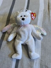 Ty Beanie Babies "Halo" the Angel Bear...Tag Errors Rare 