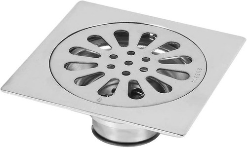 Scarico a pavimento quadrato in acciaio inox, inserto per piastrelle da bagno - Picture 3 of 5