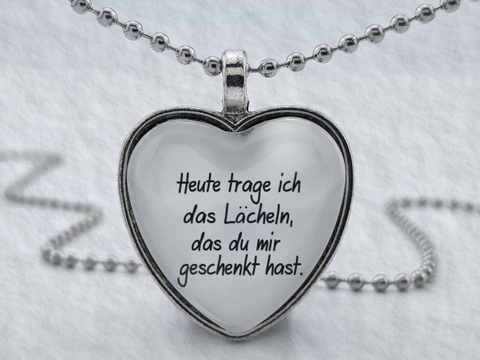 Herz Spruchkette by Perletta 15 Texte über die Liebe und Liebeserklärungen - H