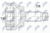 Nty NPZ-BM-015 Gelenksatz Antriebswelle Hinterachse, Radseitig, Hinterachse