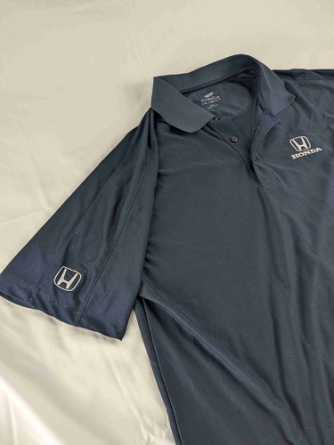 Honda Navy Blue Short Sleeve Collared Button Placket Polo Shirt Mens Size XL - Picture 7 of 9